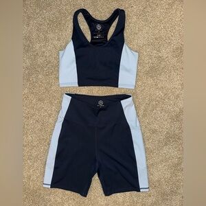 Navy and Light Blue Women's Activewear Set